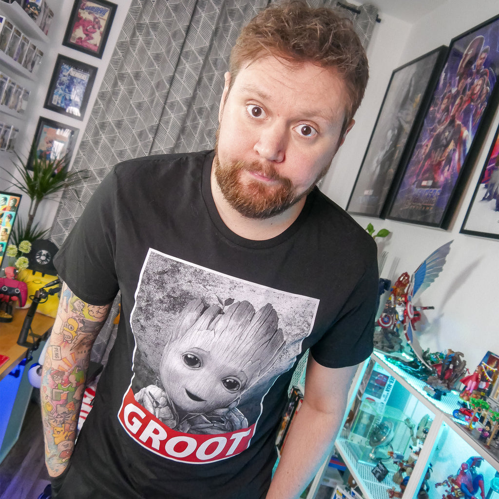 Immagine del prodotto T-shirt nera Baby Groot - Marvel
