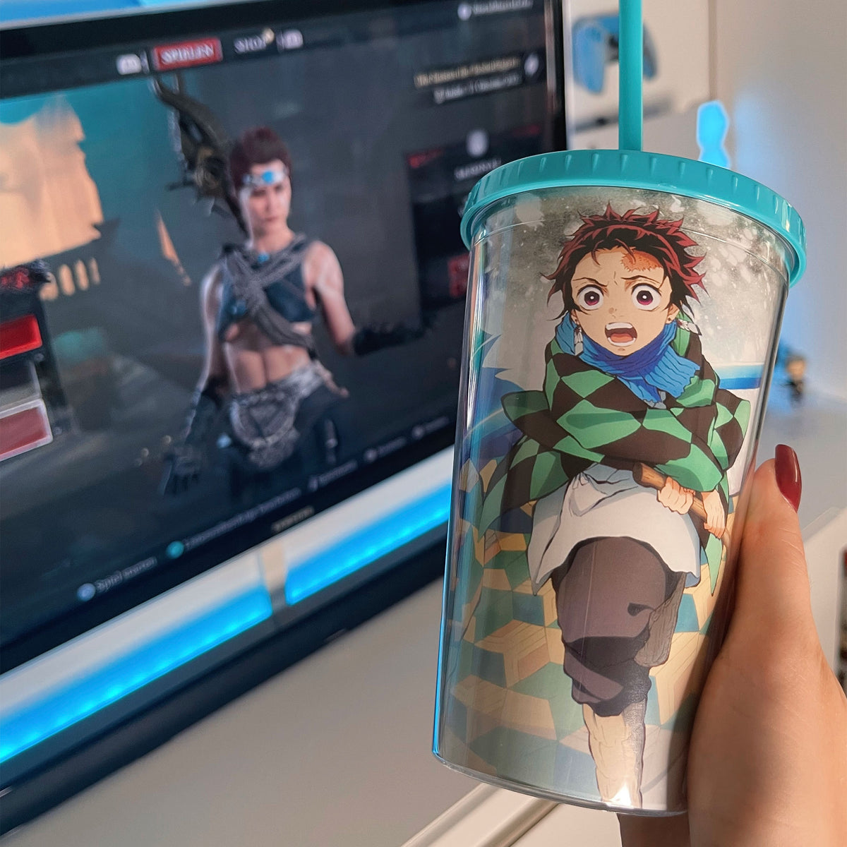 Produktbild Demon Slayer - Tanjiro Kamado Trinkbecher mit Strohhalm