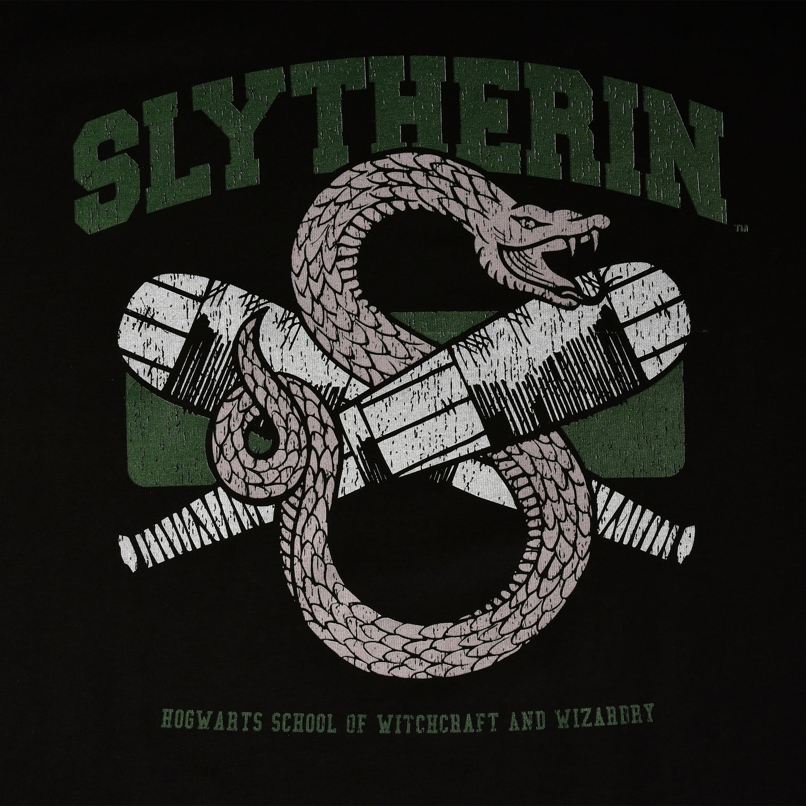 Image produit T-shirt noir Slytherin Quidditch College - Harry Potter