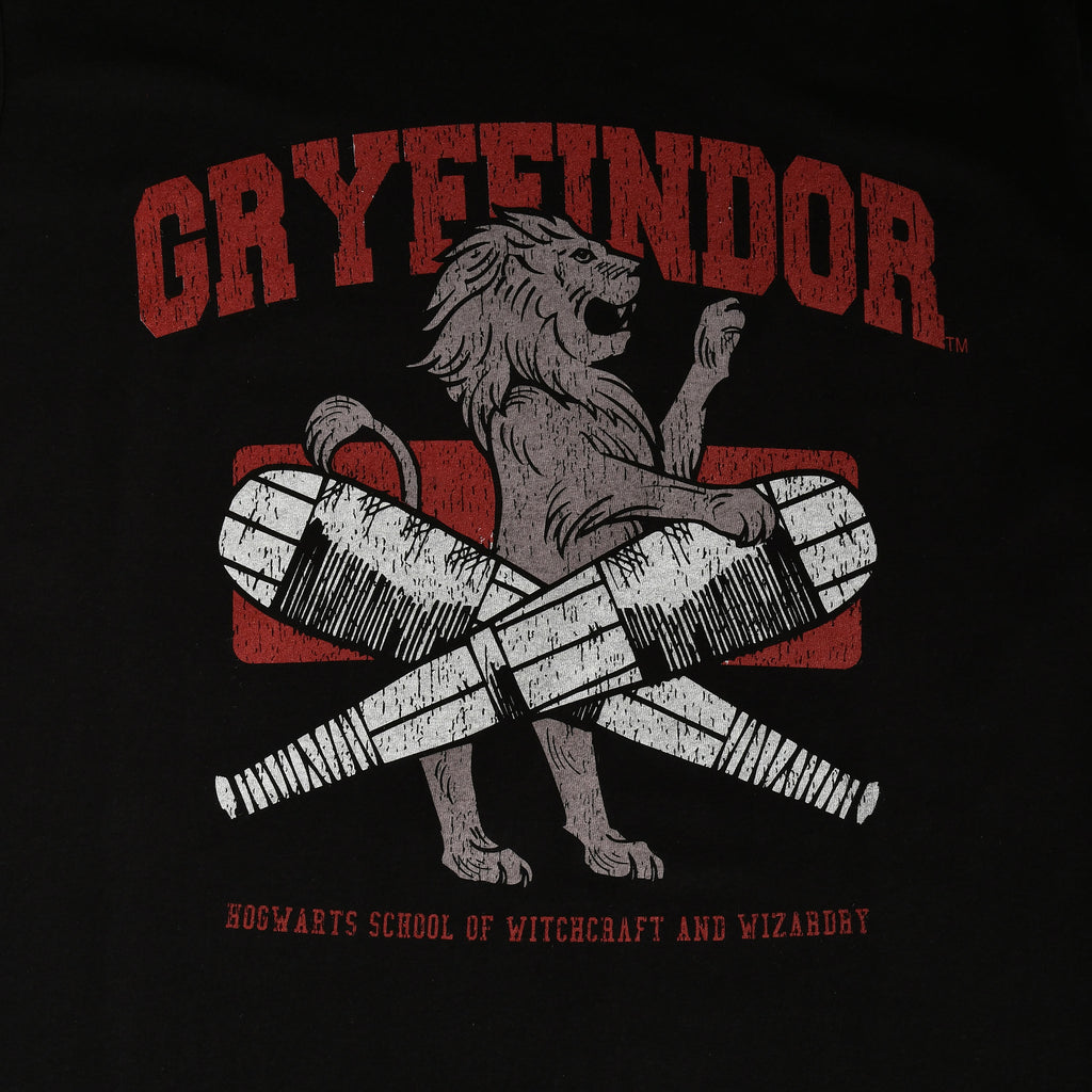 Immagine del prodotto T-shirt da college Quidditch di Gryffindor nera - Harry Potter