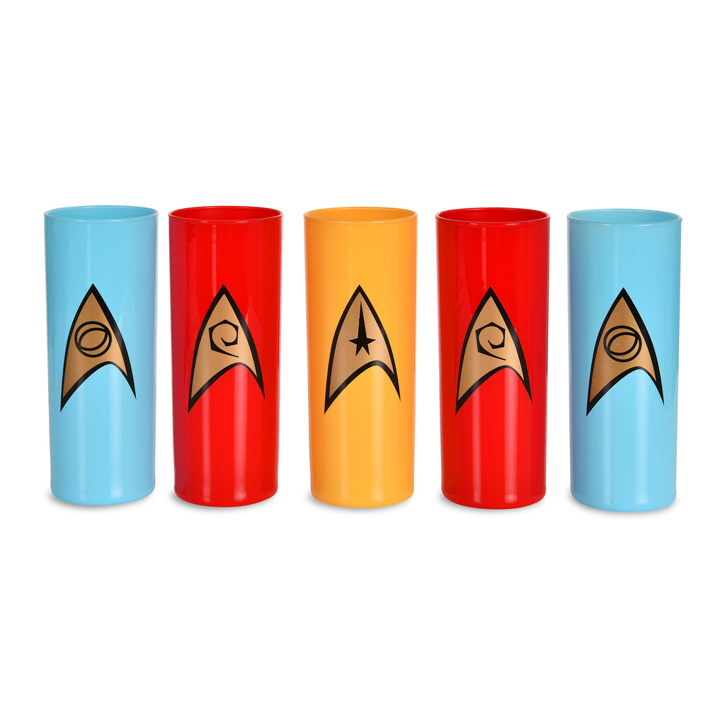 Image produit Set de 5 verres avec insignes de Starfleet - Star Trek