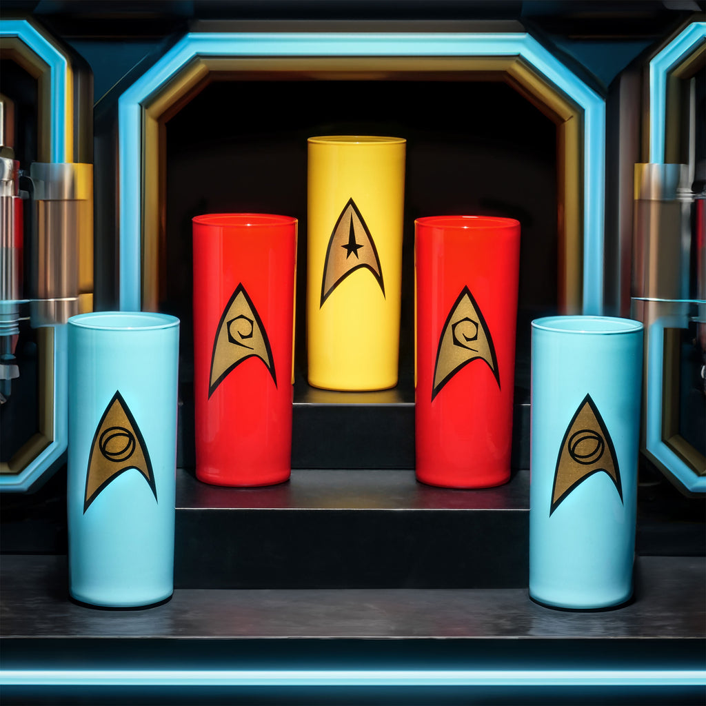 Image produit Set de 5 verres avec insignes de Starfleet - Star Trek