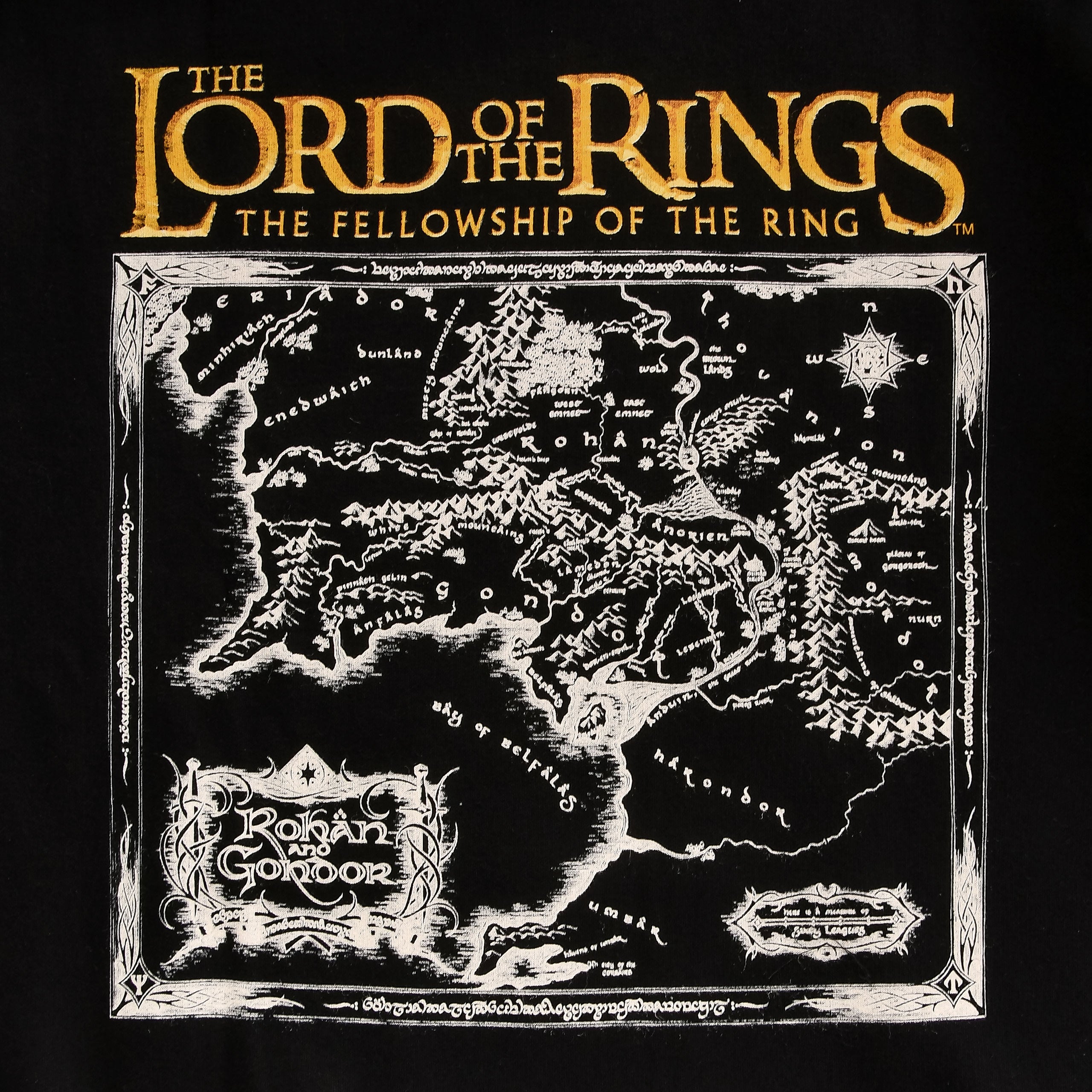 Produktbild Der Herr der Ringe - Karte von Mittelerde Hoodie schwarz