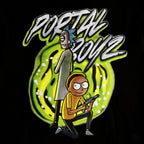 Image produit Rick et Morty - Sweat à capuche Portal Boyz phosphorescent noir