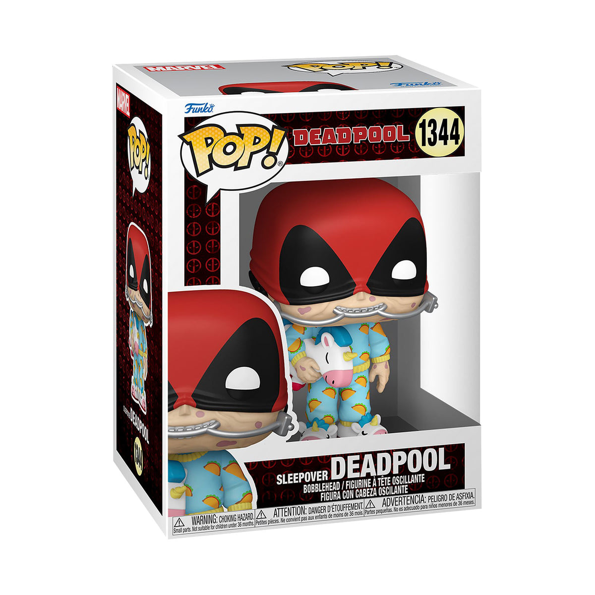 Produktbild Deadpool im Pyjama Sleepover Funko Pop Wackelkopf-Figur