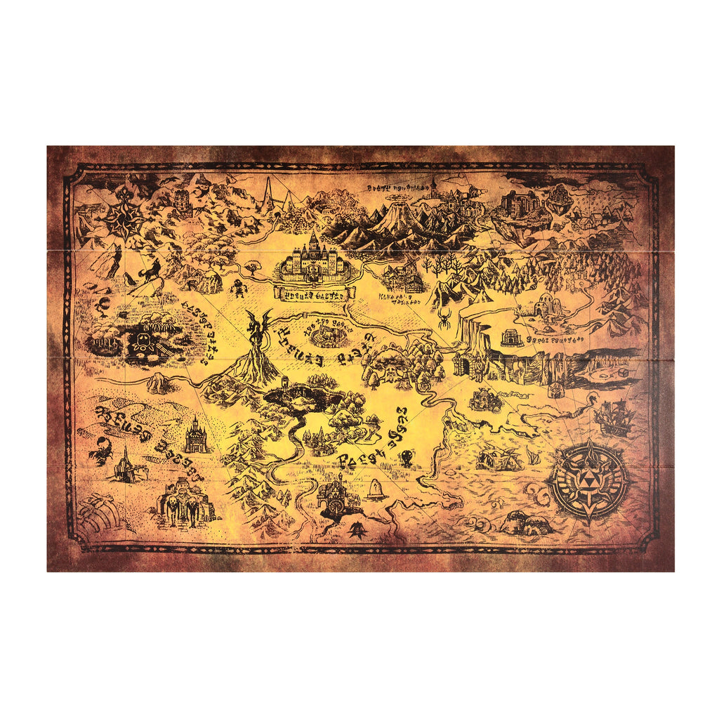 Produktbild Zelda - Hyrule Karte Wandbild Holz