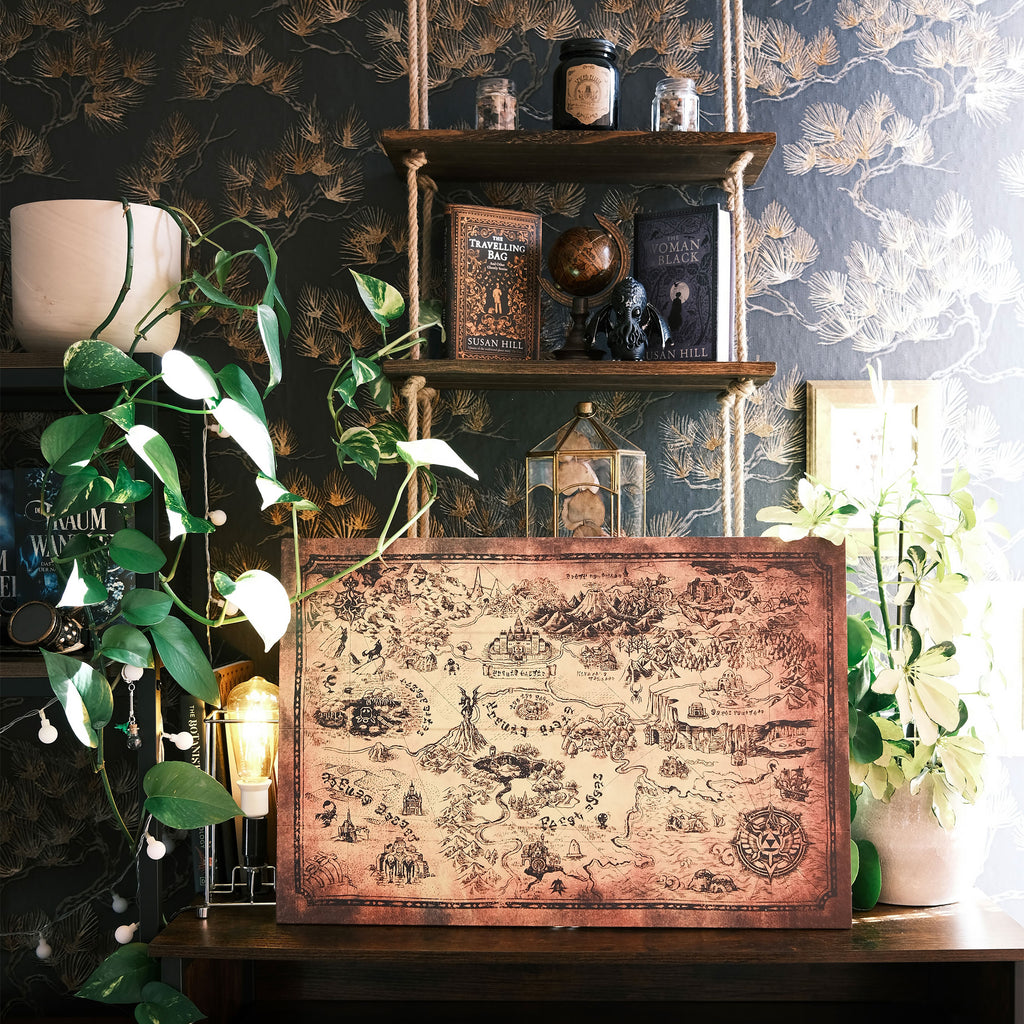 Produktbild Zelda - Hyrule Karte Wandbild Holz