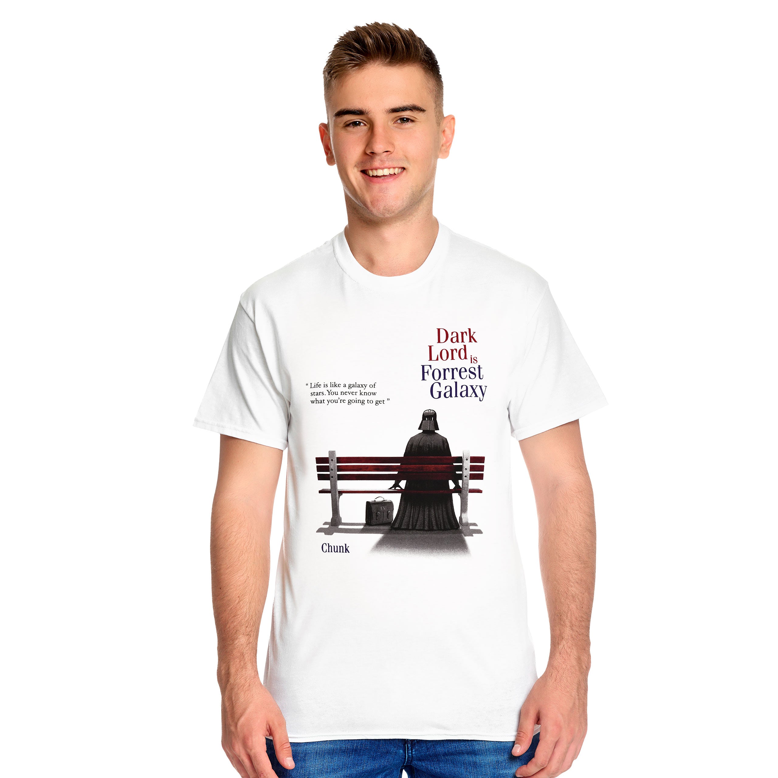Image produit Dark Lord is Forrest Galaxy T-shirt blanc pour les fans de Star Wars