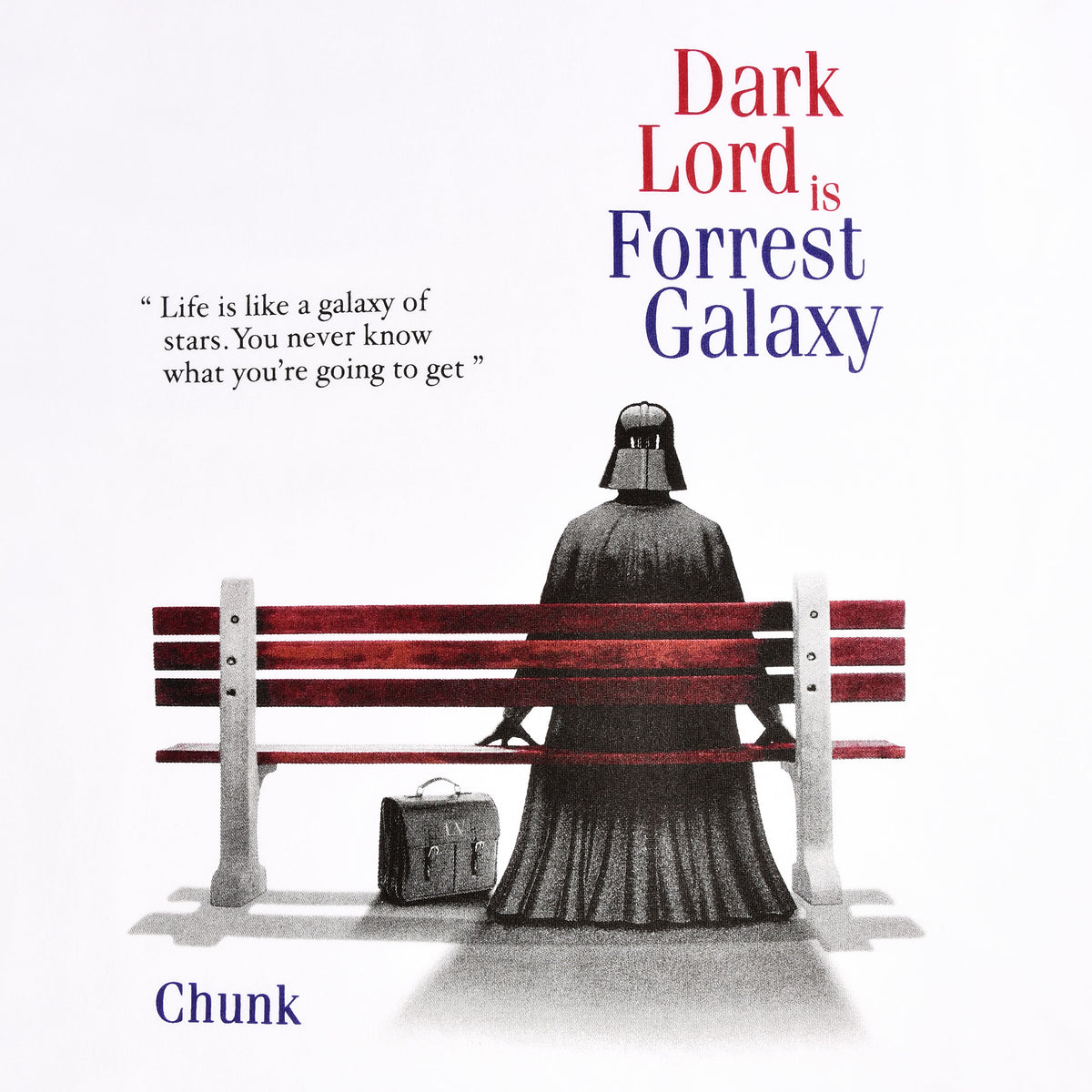 Image produit Dark Lord is Forrest Galaxy T-shirt blanc pour les fans de Star Wars