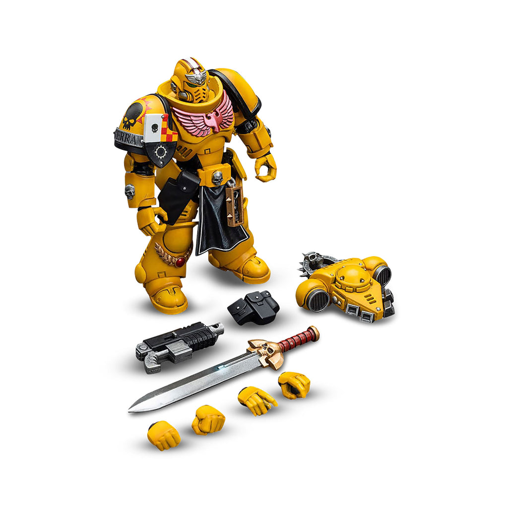 Produktbild Warhammer 40k - Imperial Fists Lieutenant mit Power Schwert Actionfigur 1:18