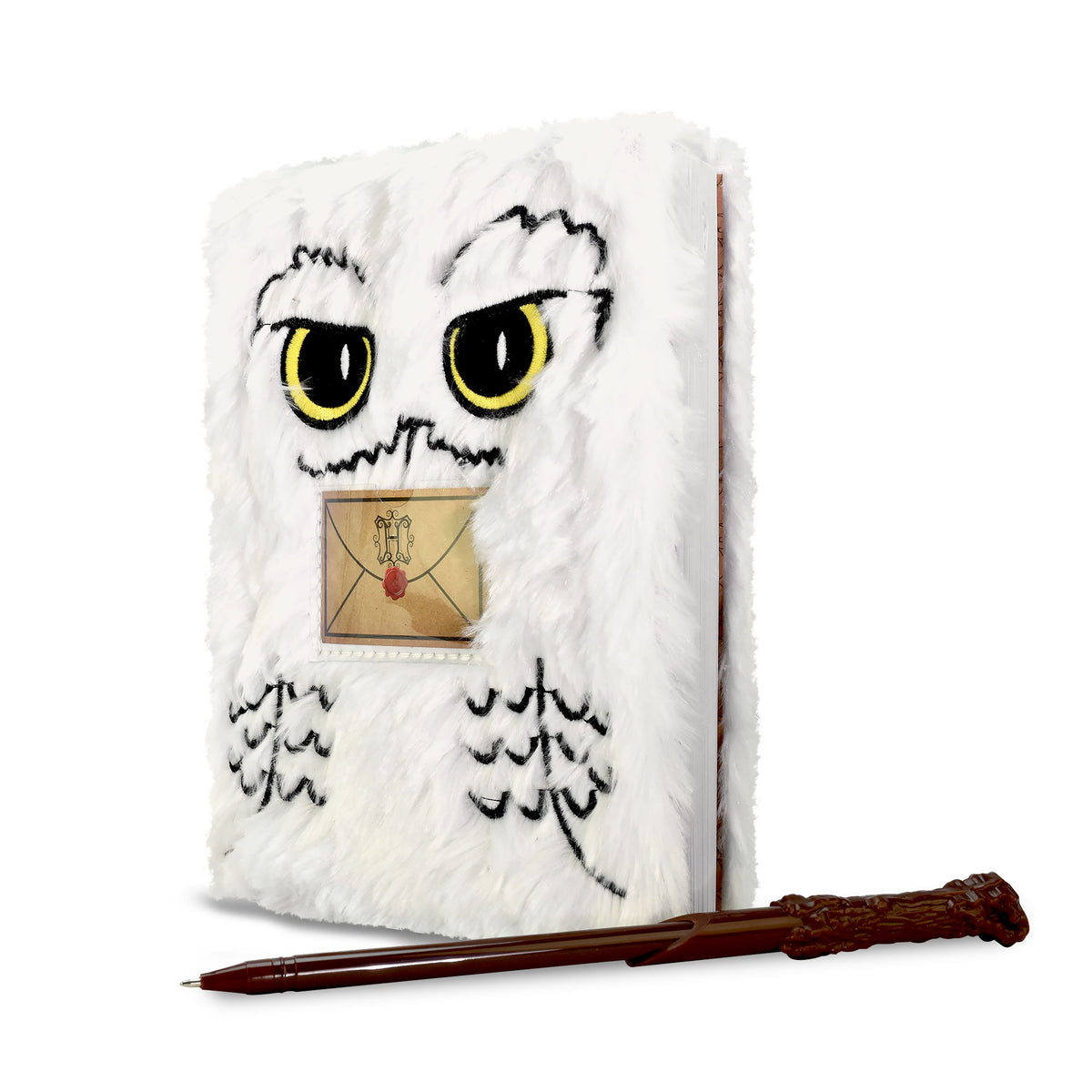 Produktbild Hedwig Plüsch Notizbuch mit Zauberstabstift - Harry Potter