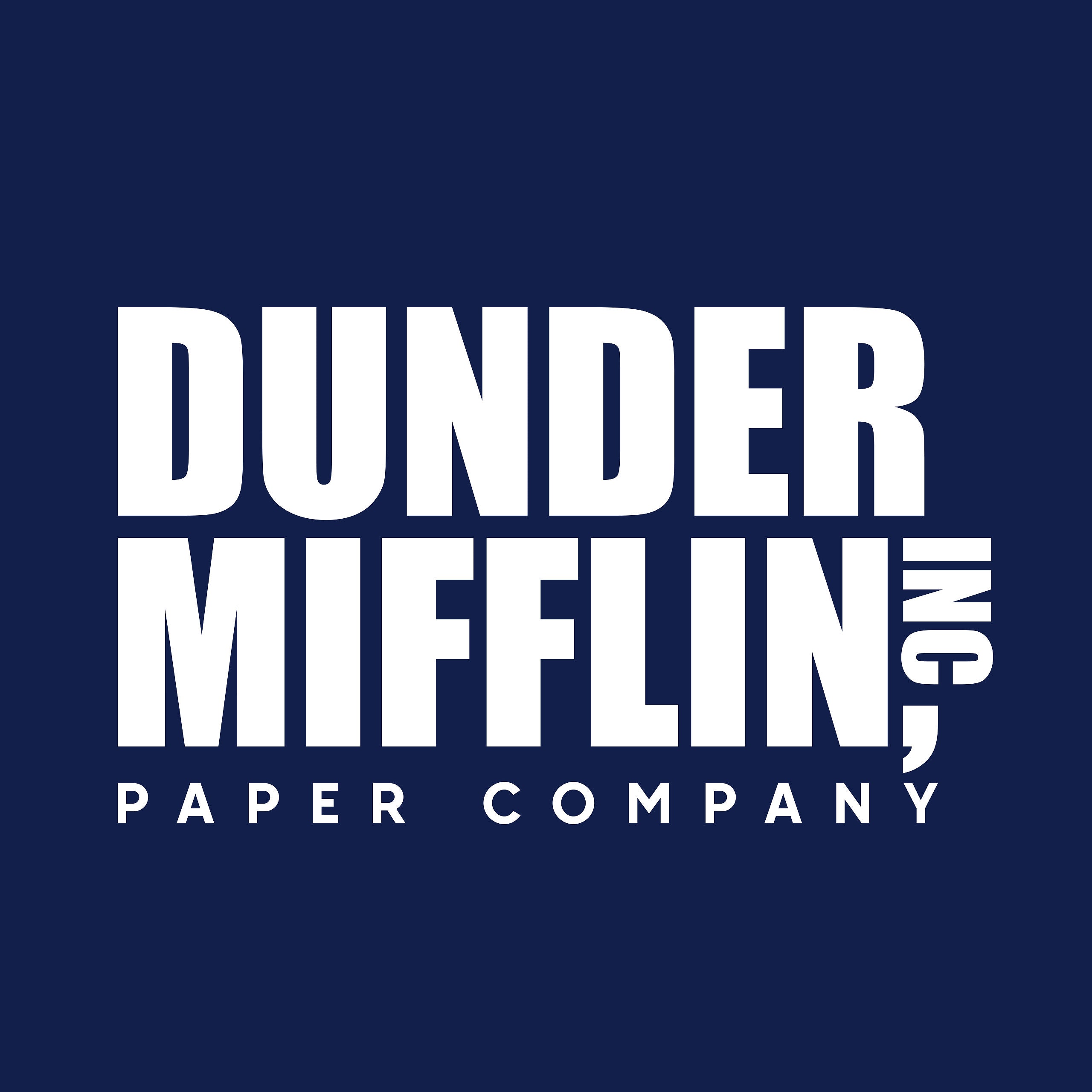 Immagine del prodotto T-shirt con logo di Paper Company per i fan di The Office blu