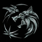 Produktbild Witcher - Wolf Medaillon T-Shirt schwarz