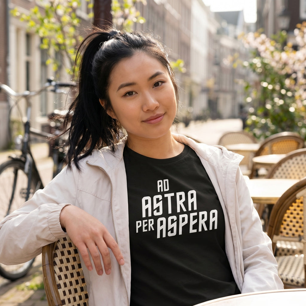 Immagine del prodotto T-shirt Ad Astra Per Aspera per fan di Star Trek nera