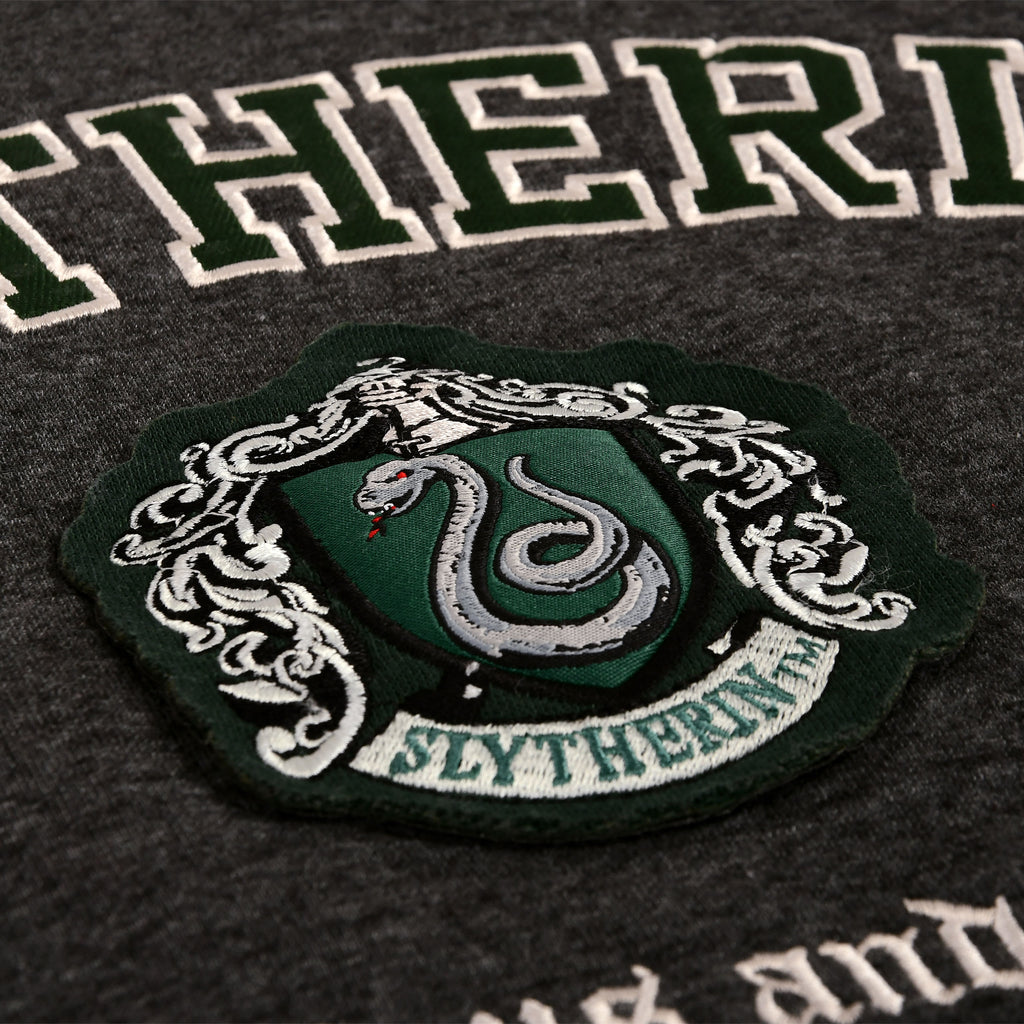Produktbild Harry Potter - Slytherin Wappen Premium Hoodie grau