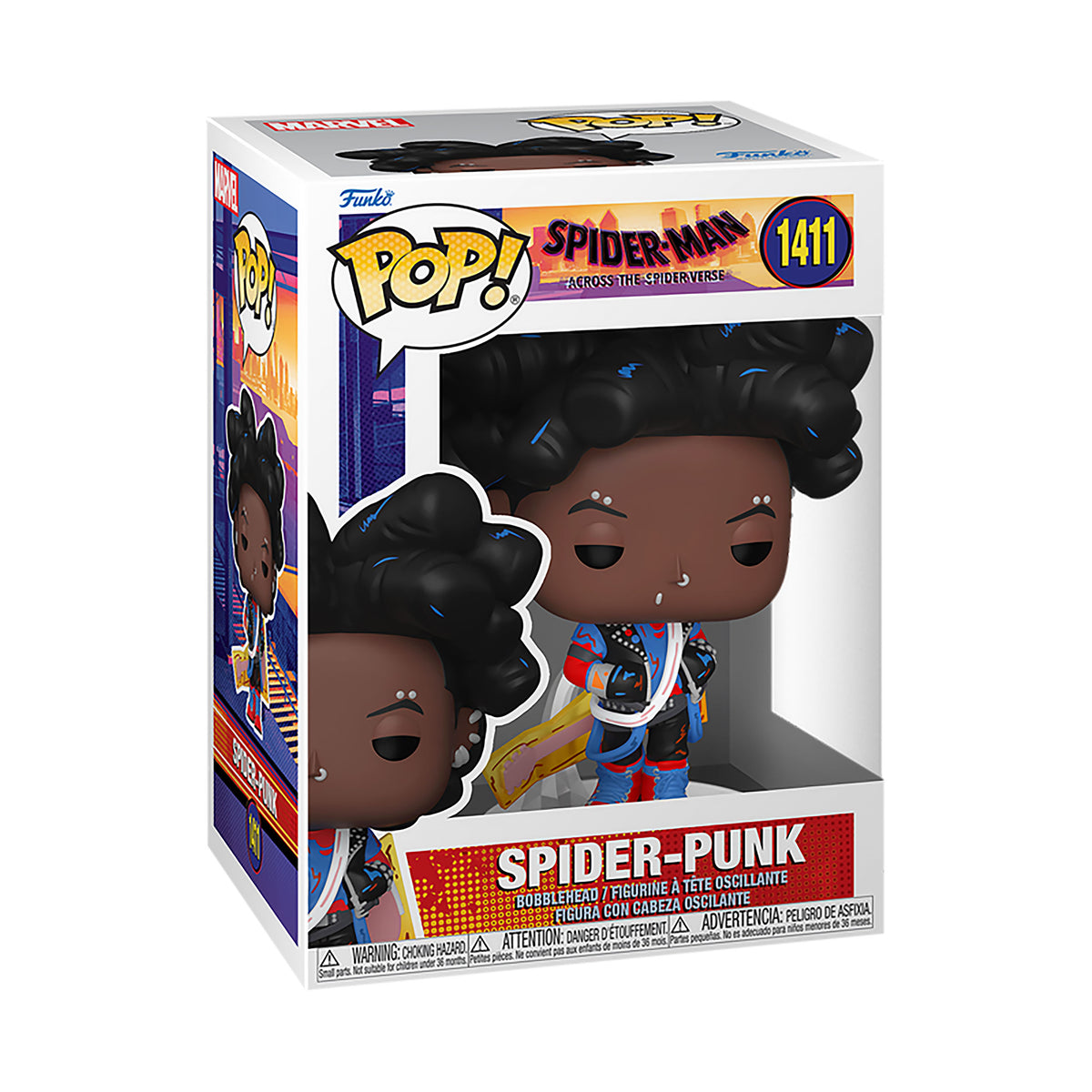 Image produit Spider-Man Across The Spider-Verse - Spider-Punk Funko Pop Figurine à tête branlante