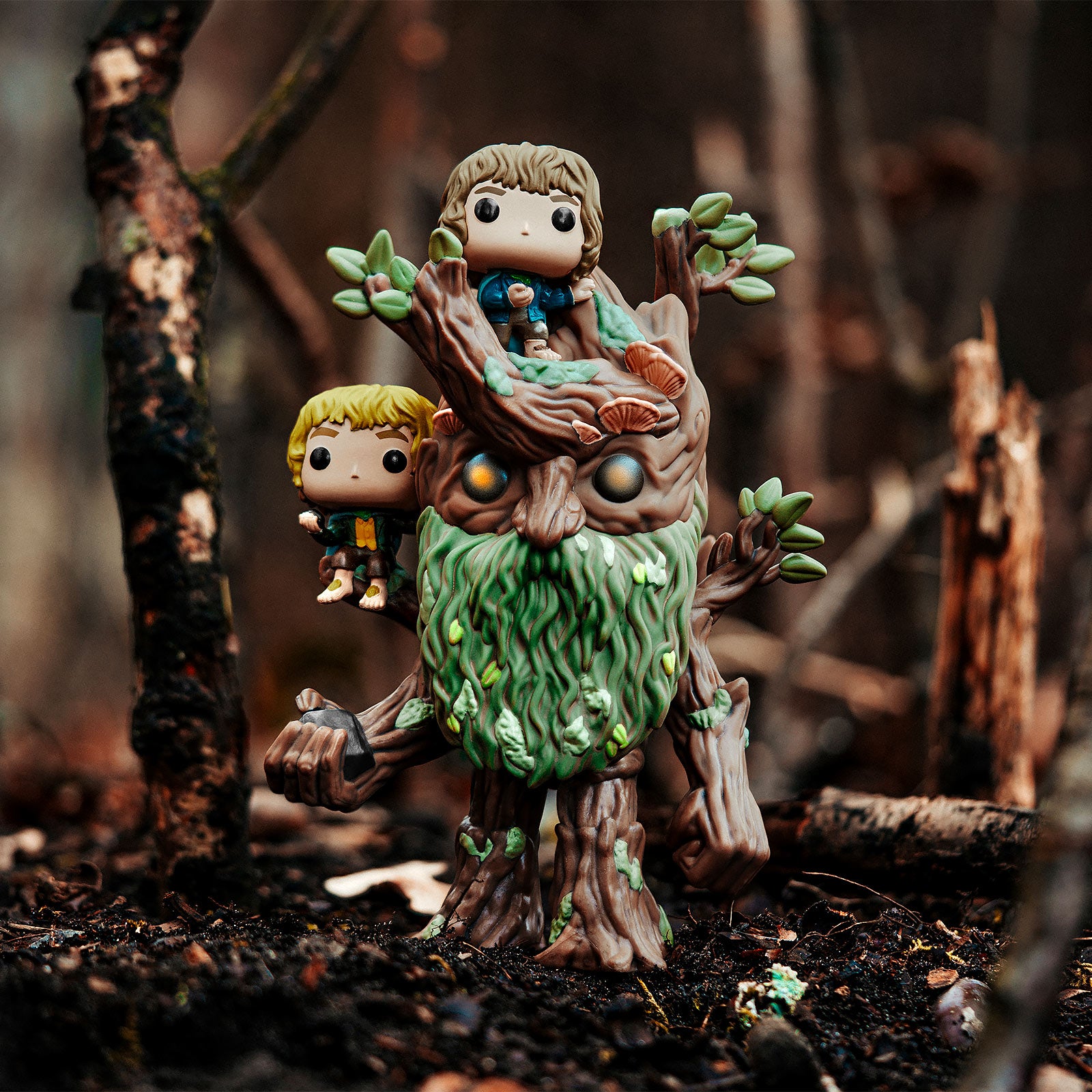 Image produit Seigneur des anneaux - Figurine Funko Pop de Sylvebarbe avec Merry & Pippin
