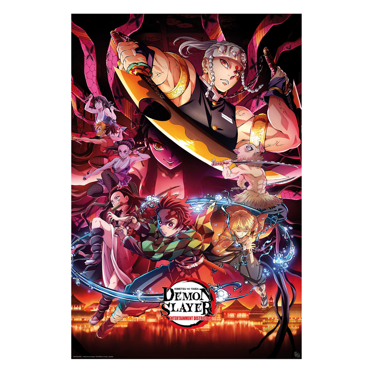 Image produit Demon Slayer - Affiche Maxi du Quartier des Divertissements