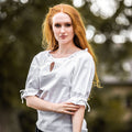Produktbild Mittelalter Bluse Kurzarm Vera weiß