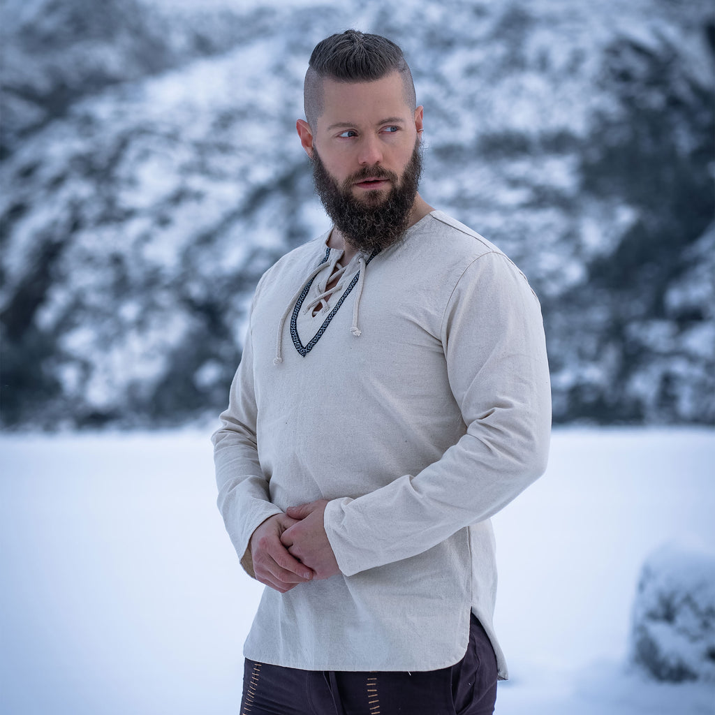Immagine del prodotto Camicia medievale con bordo naturale