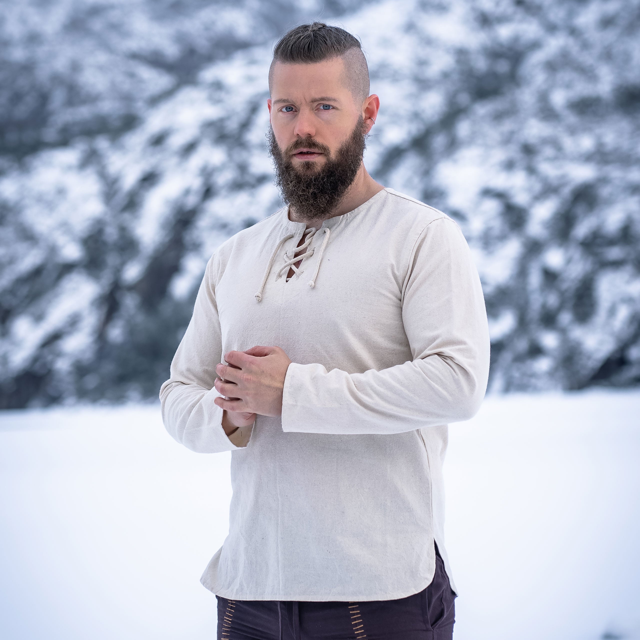 Immagine del prodotto Camicia medievale con lacci naturale