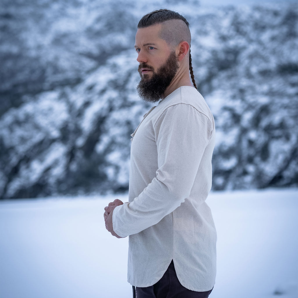 Immagine del prodotto Camicia medievale con lacci naturale