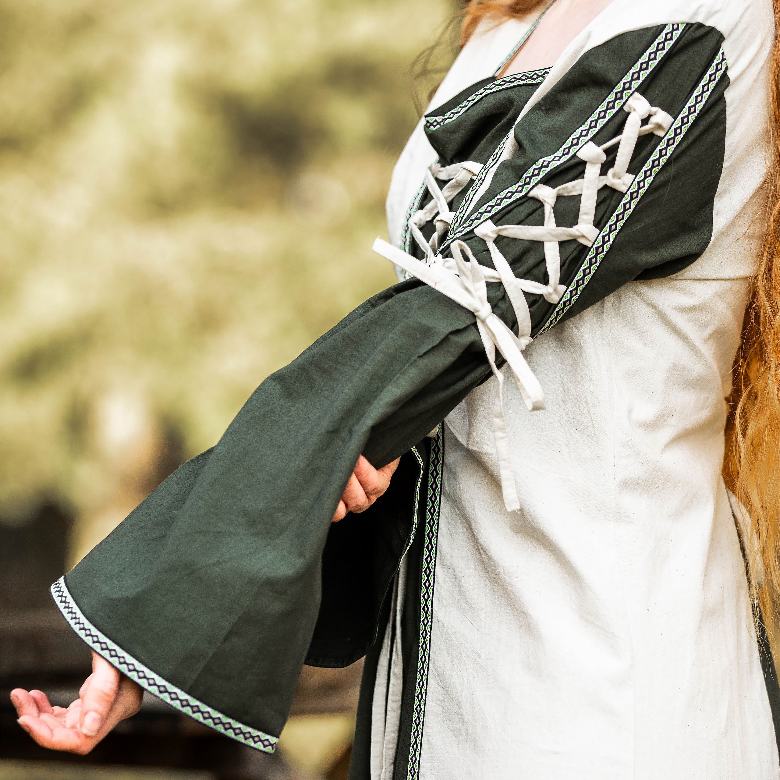 Produktbild Mittelalter Kleid mit Schnürung grün-natur