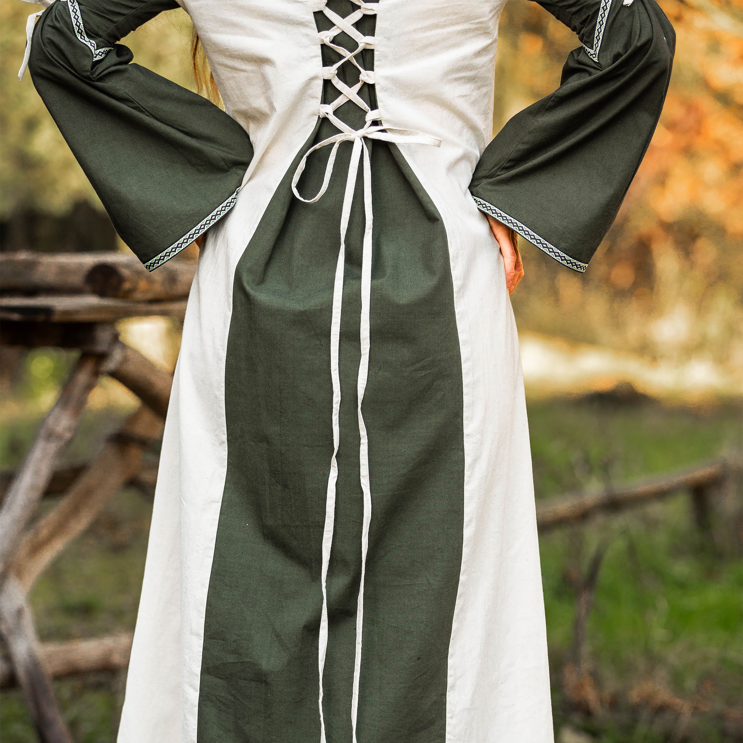 Product image Medieval dress with lacing green-nature