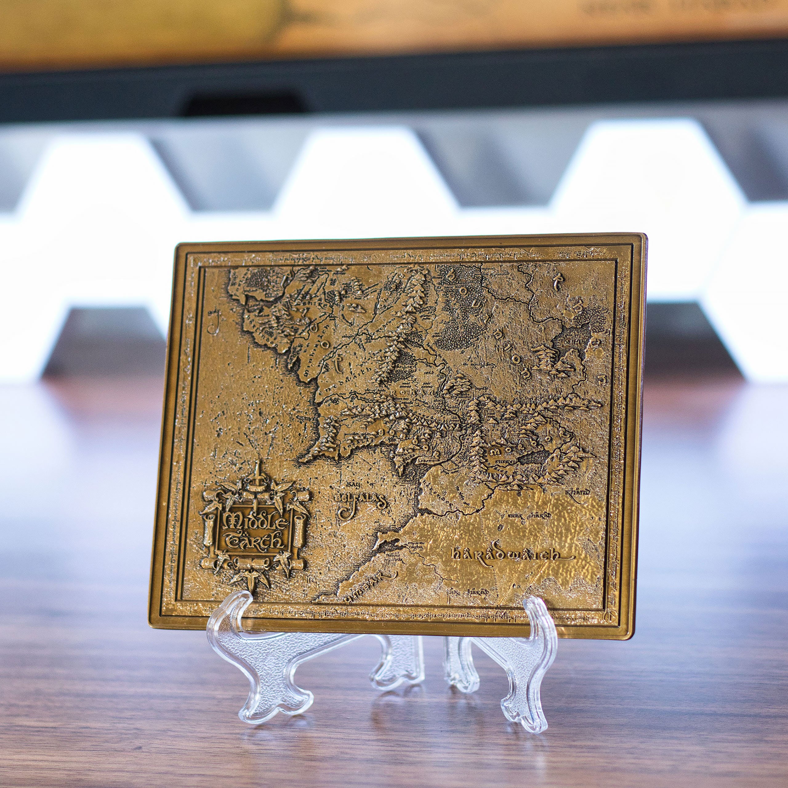 Immagine del prodotto Il Signore degli Anelli - Replica della mappa della Terra di Mezzo con display di presentazione