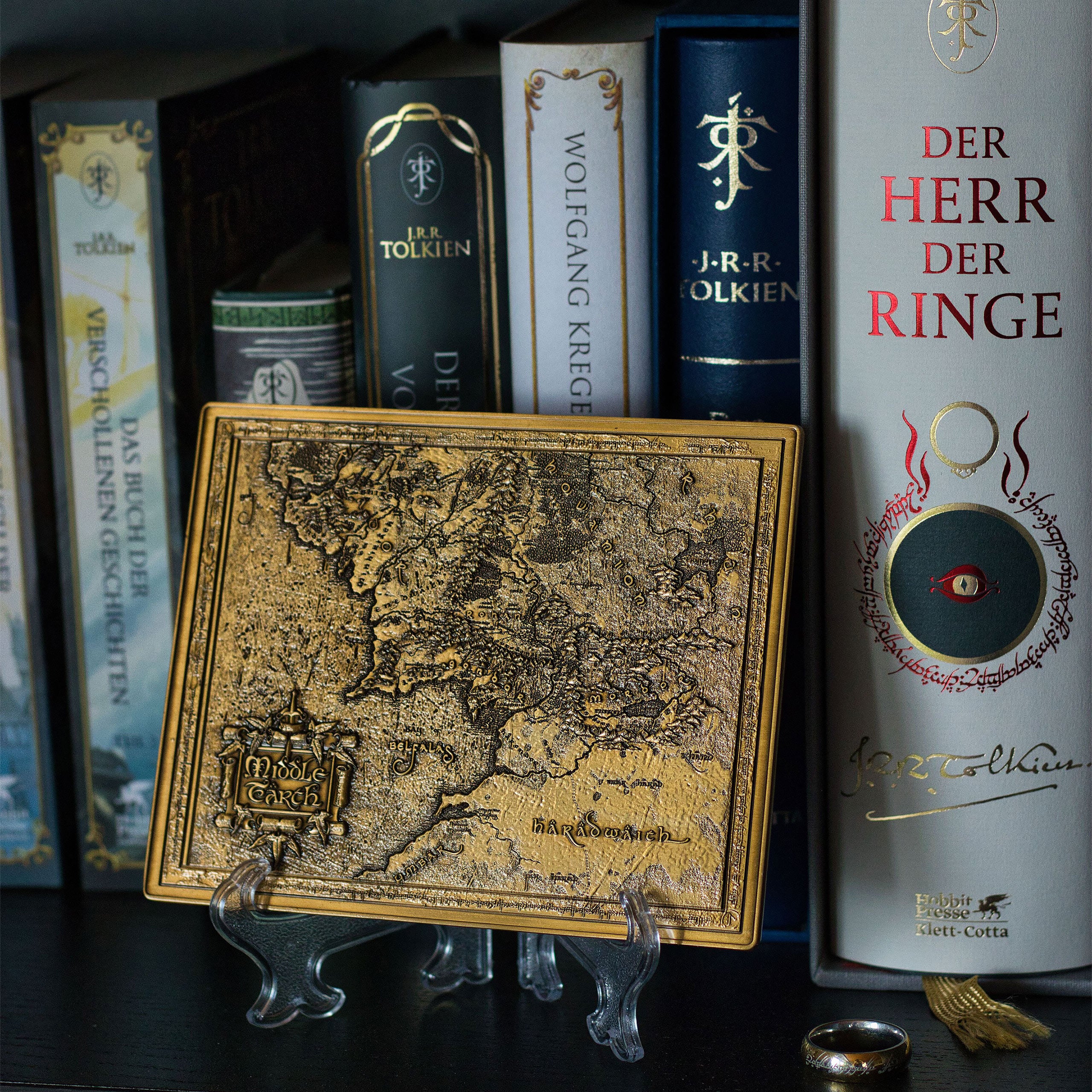 Immagine del prodotto Il Signore degli Anelli - Replica della mappa della Terra di Mezzo con display di presentazione