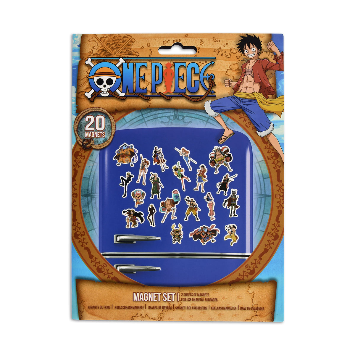 Image produit One Piece - Ensemble de Magnets de l'Équipage du Chapeau de Paille