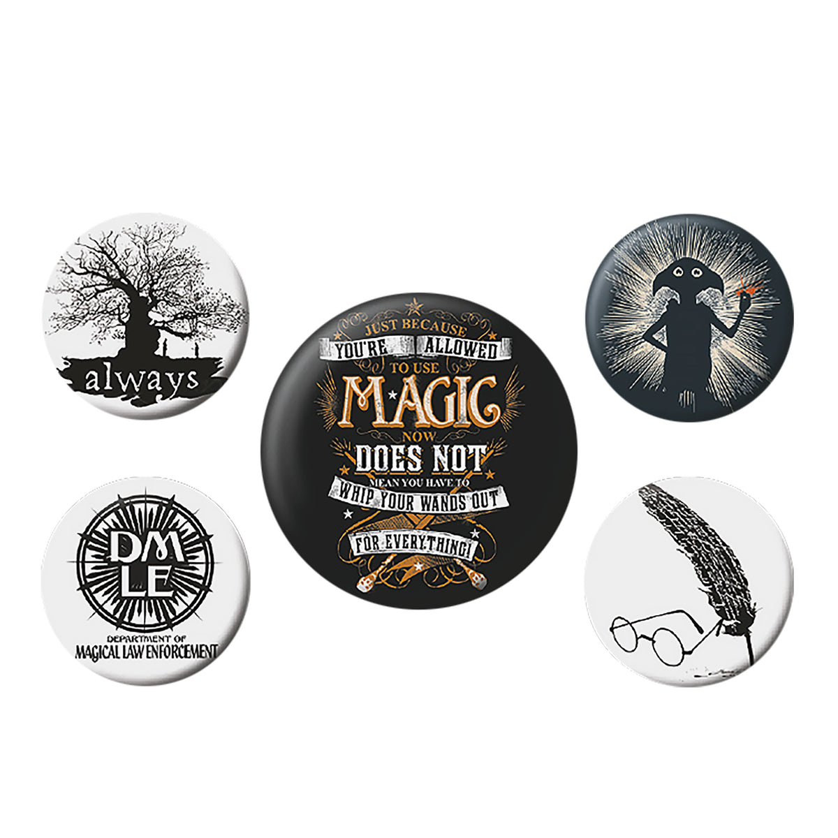 Immagine del prodotto Harry Potter - Set di 5 bottoni magici