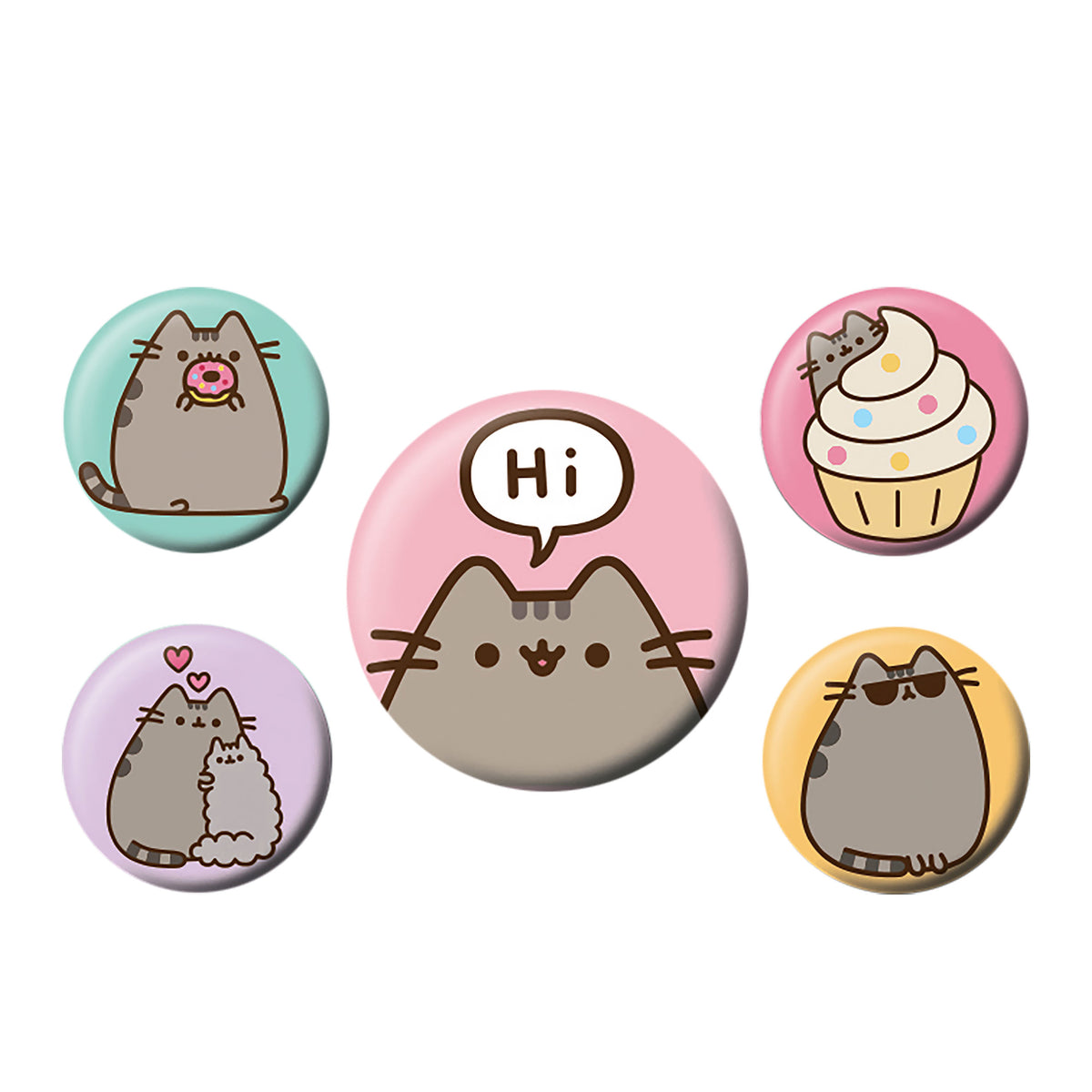 Immagine del prodotto Pusheen - Dice Ciao Set di Pulsanti 5er