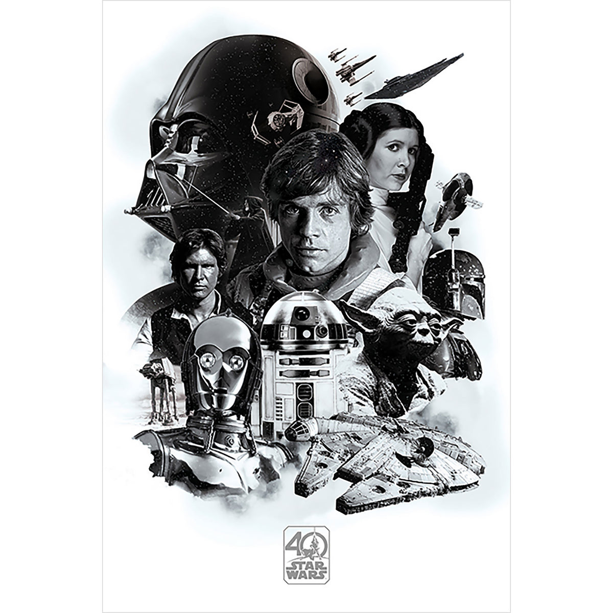 Image produit Star Wars - Affiche Maxi Montage du 40ème Anniversaire