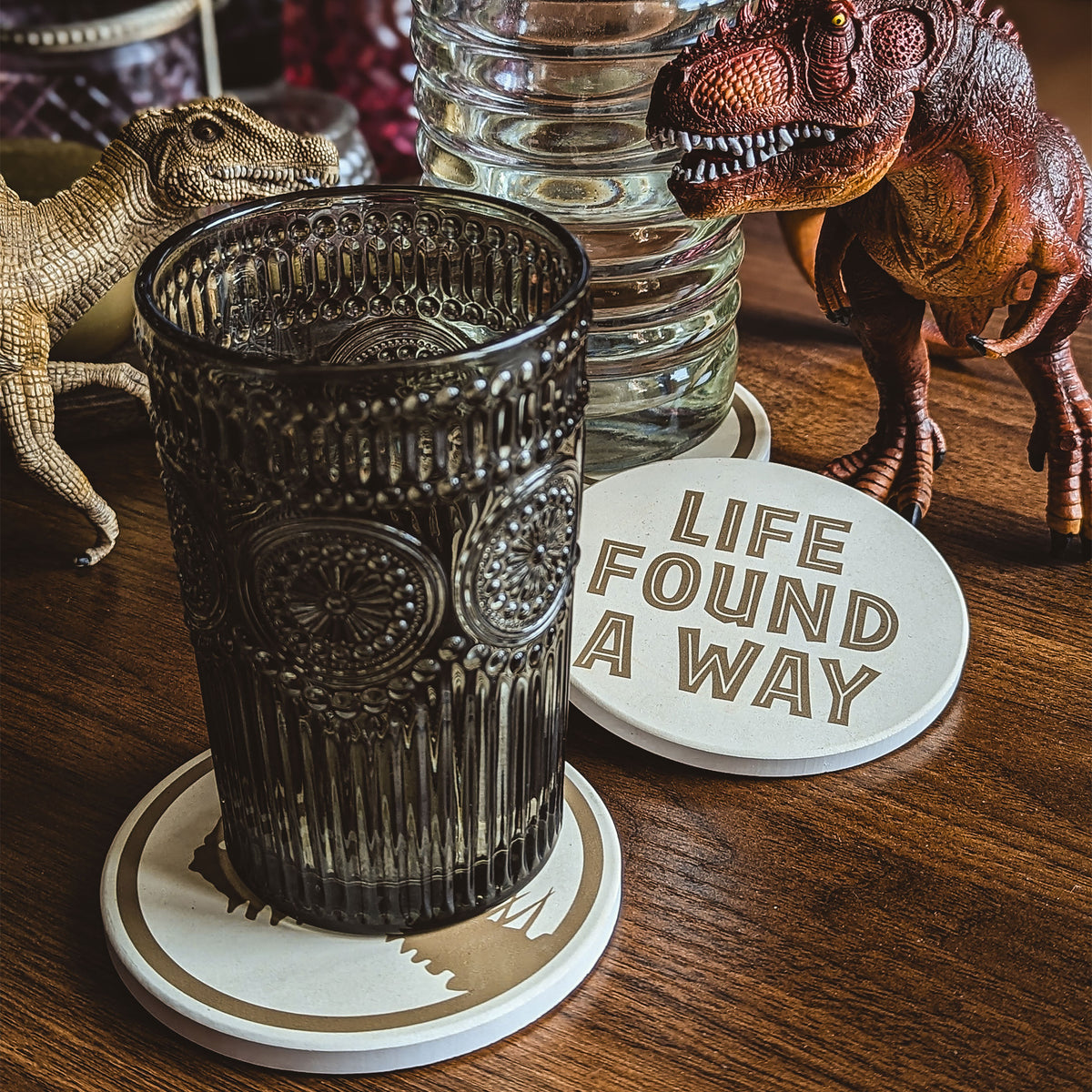 Produktbild Jurassic Park - Life Found A Way Untersetzer 4er Set