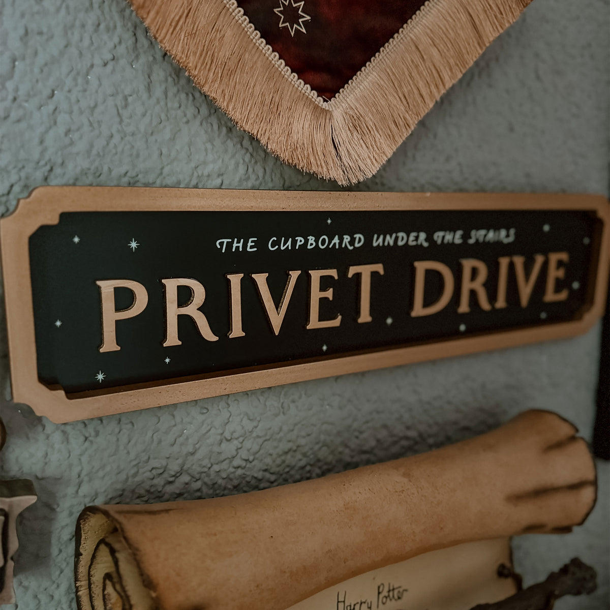 Image produit Harry Potter - Privet Drive Tableau en Bois Lumineux dans le Noir
