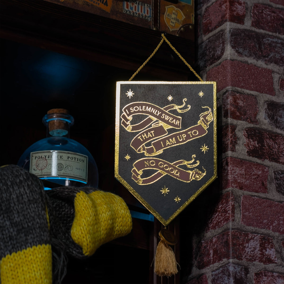 Image produit Harry Potter - Plaque murale en bois Alumni 'I Solemnly Swear'