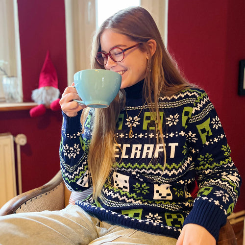 Immagine del prodotto Minecraft - Maglione a maglia con motivo blu