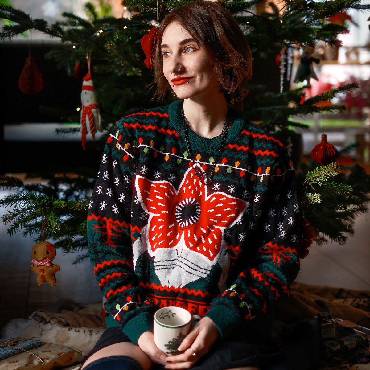 Image produit Stranger Things - Pull tricoté Demogorgon