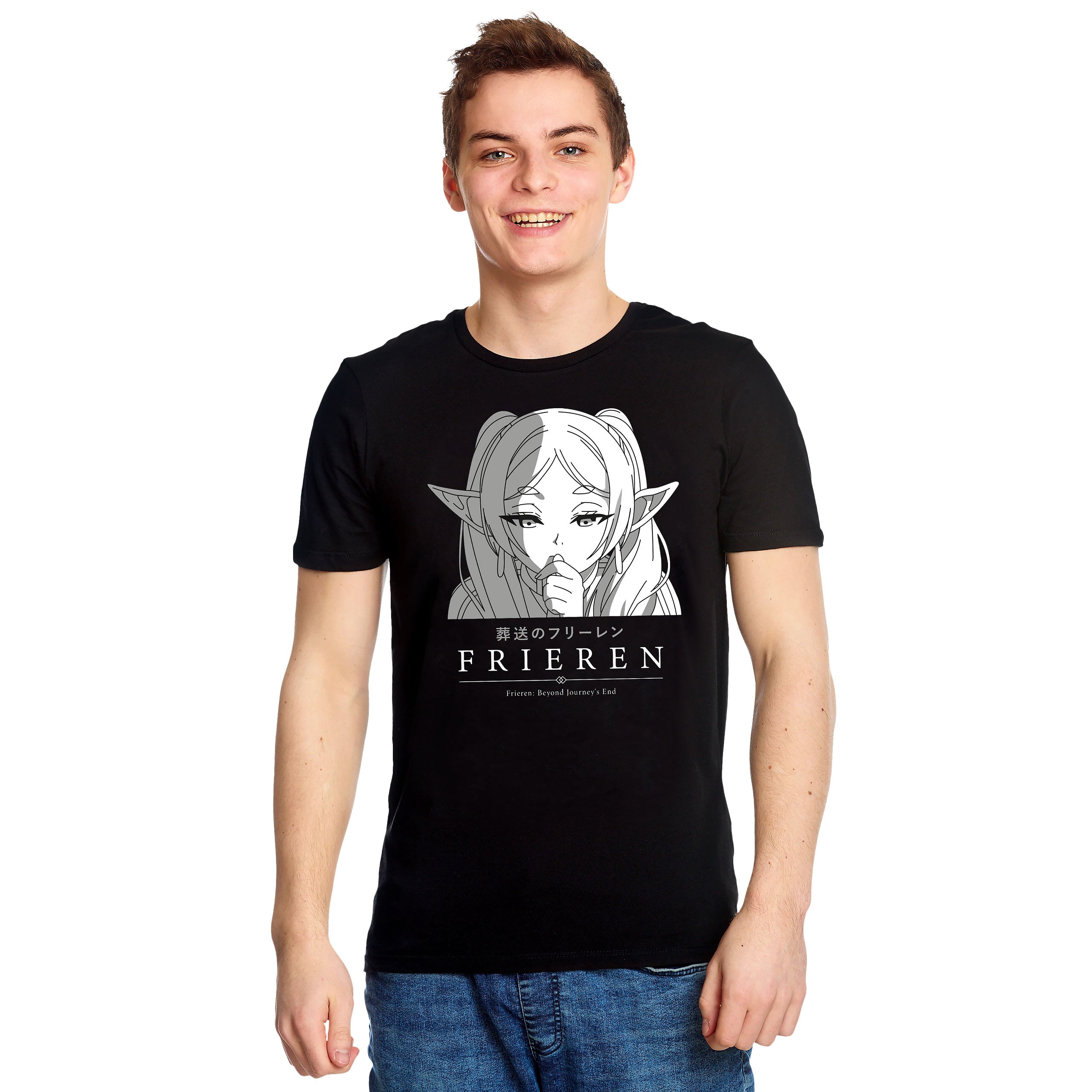 Image produit T-shirt de personnage pour les fans de Frieren noir
