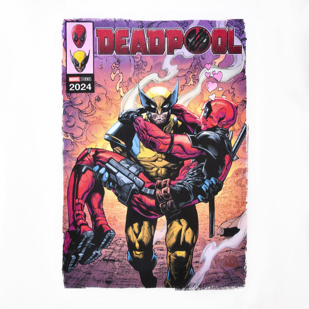 Immagine del prodotto T-shirt bianca Deadpool e Wolverine Best Bubs Comics
