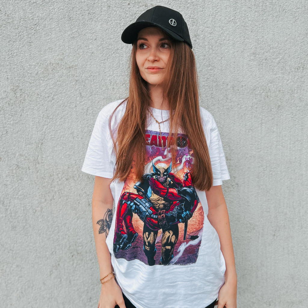 Immagine del prodotto T-shirt bianca Deadpool e Wolverine Best Bubs Comics