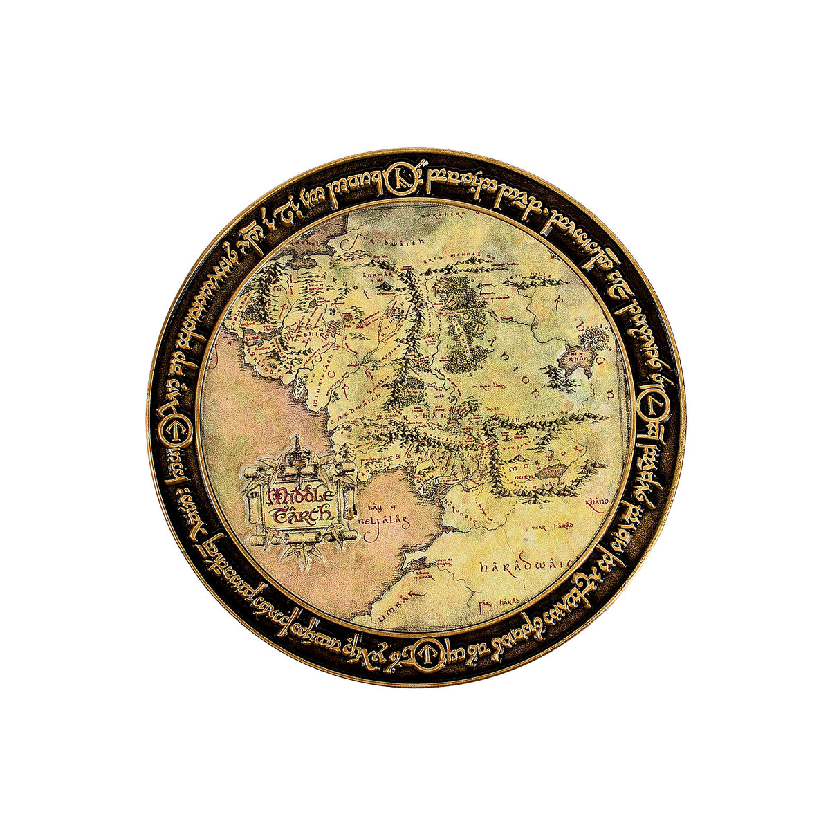 Immagine del prodotto Il Signore degli Anelli - Moneta da collezione Mappa della Terra di Mezzo edizione limitata