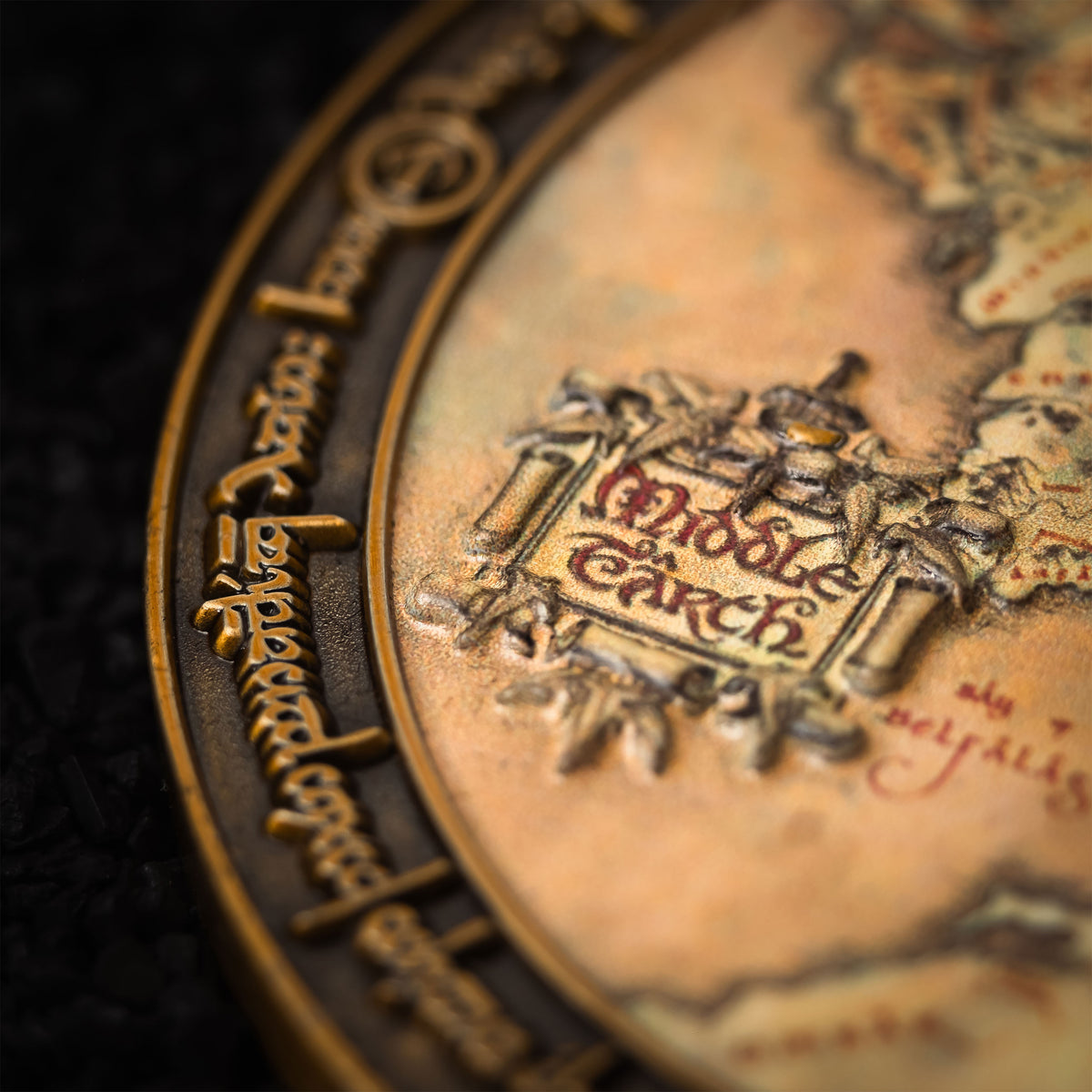 Immagine del prodotto Il Signore degli Anelli - Moneta da collezione Mappa della Terra di Mezzo edizione limitata