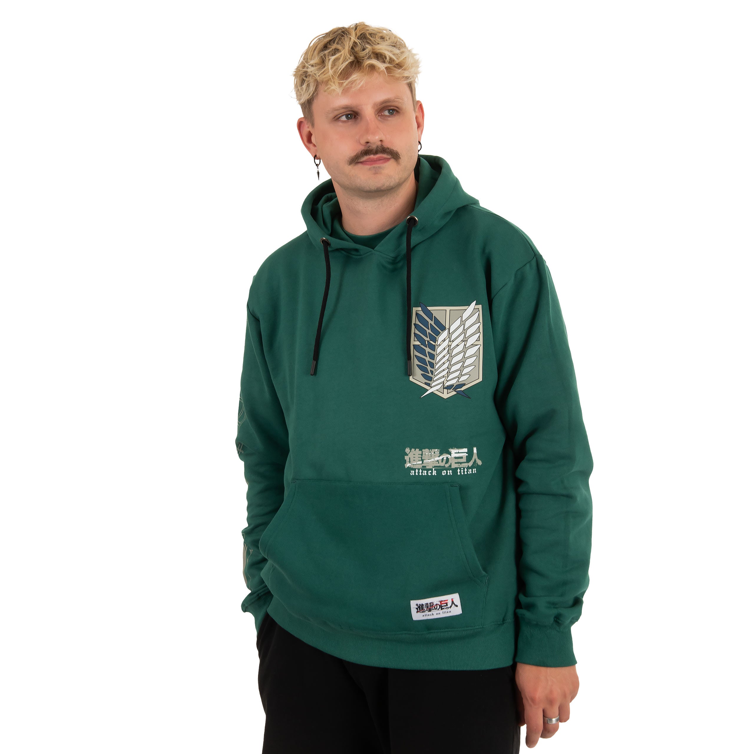 Immagine del prodotto Felpa militare verde con simbolo scout - Attack on Titan