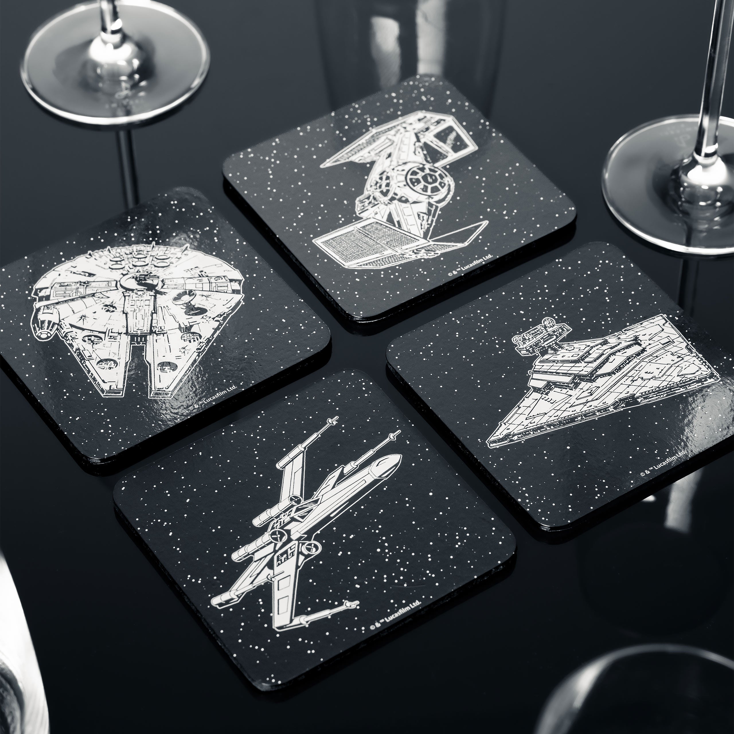 Image produit Star Wars - Set de sous-verres Vaisseaux spatiaux