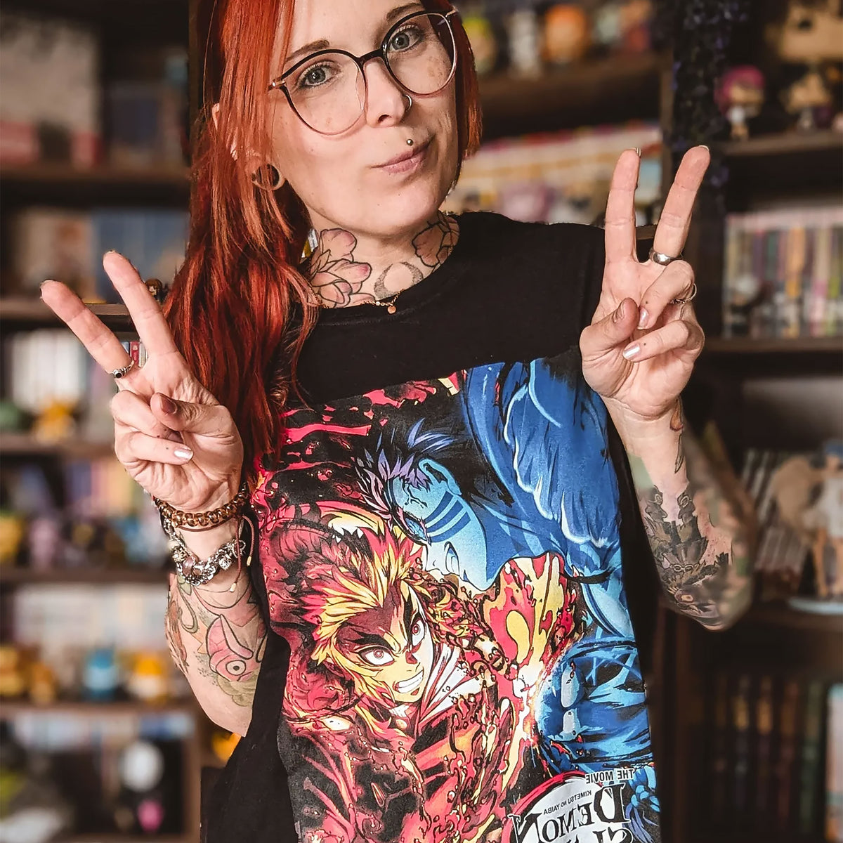 Immagine del prodotto Demon Slayer - T-shirt nera Akaza vs. Rengoku