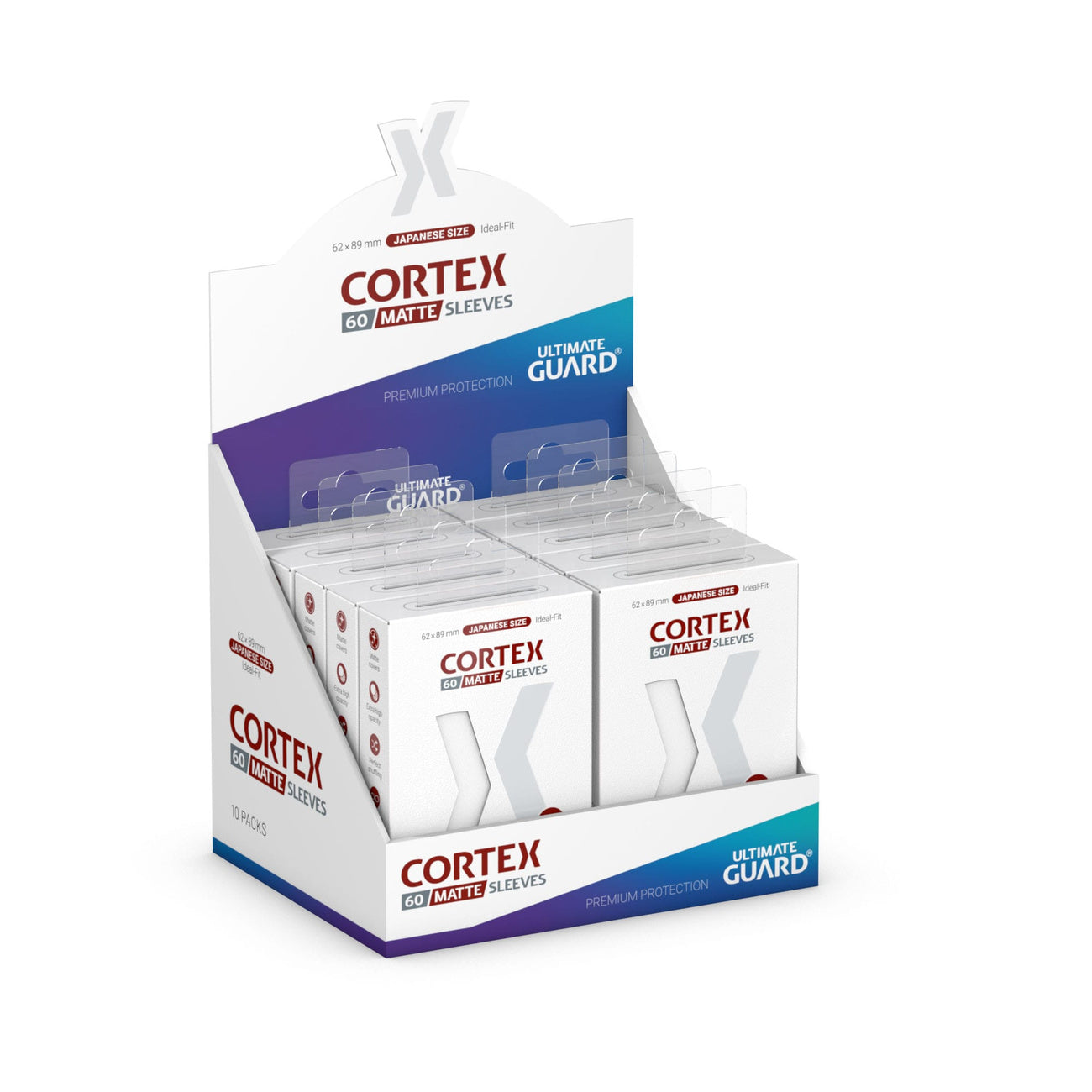 Product image Cortex Card Sleeves Matte White 60-Pack – Ultimate Guard, Japanese Size
