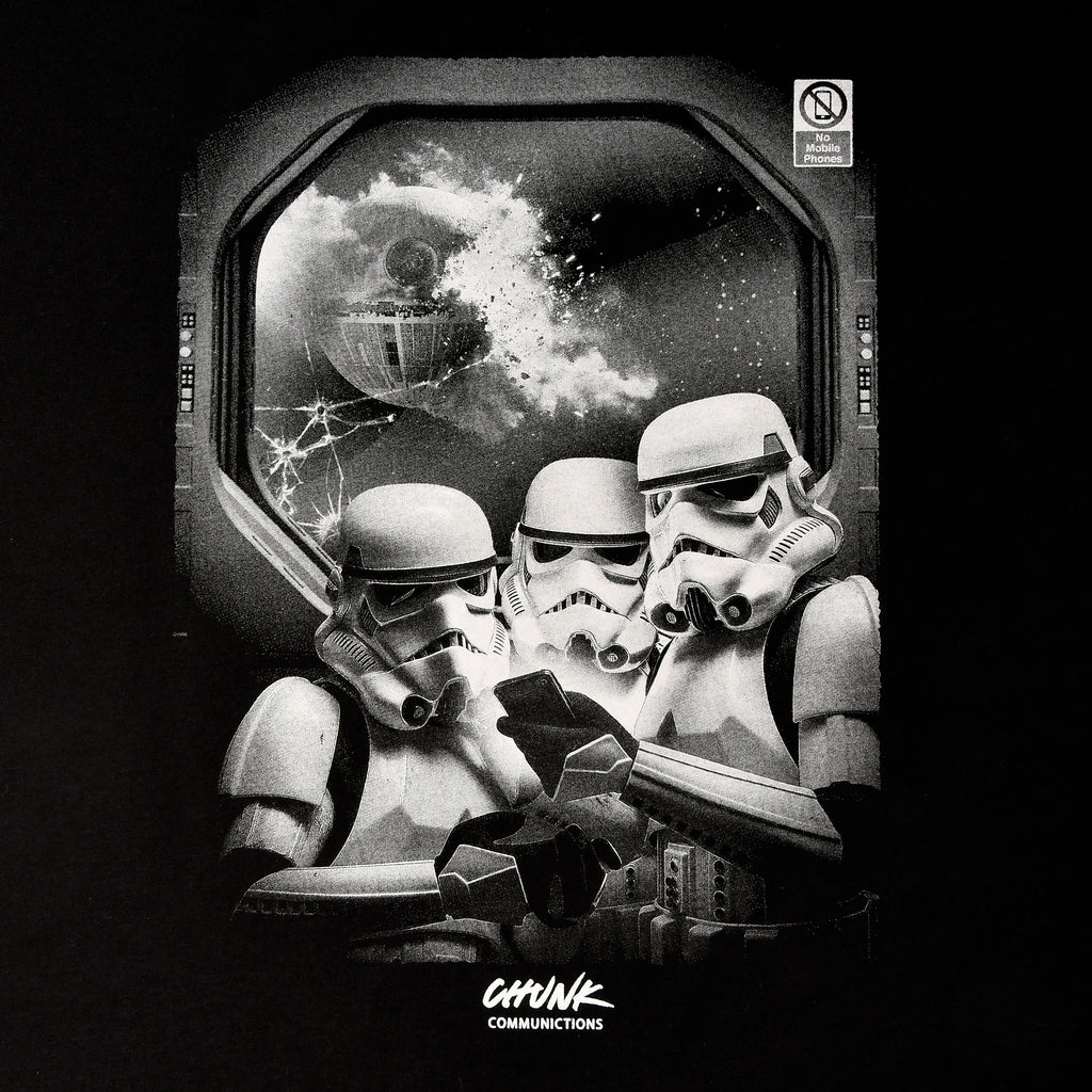 Immagine del prodotto Niente telefoni! T-Shirt per fan di Star Wars nera
