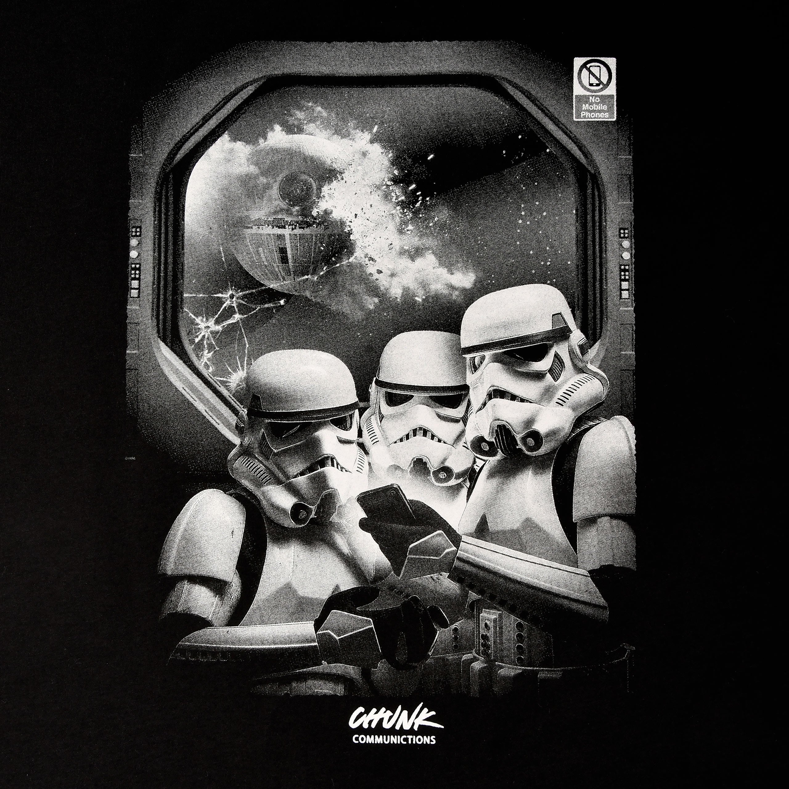 Immagine del prodotto Niente telefoni! T-Shirt per fan di Star Wars nera